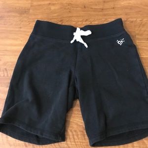 Justice cotton black shorts size 10 girls